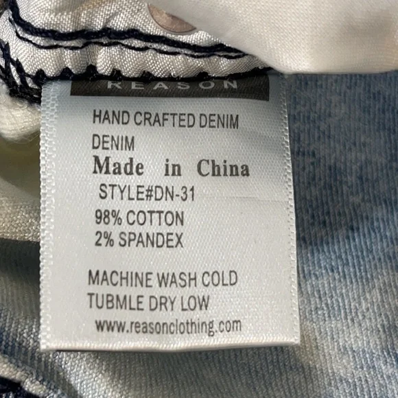 REASON CLOTHING NEW YORK Premium Denim And Goods Comic Denim Jeans Multi Size 40 - Picture 11 of 16